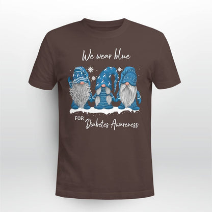 We Wear Blue For Diabetes Awareness Blue Gnome Dab2345