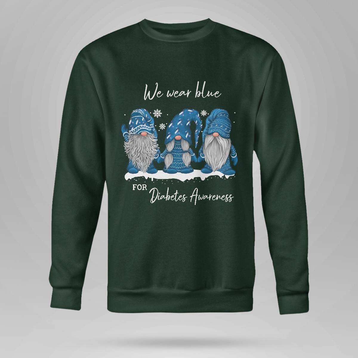 We Wear Blue For Diabetes Awareness Blue Gnome Dab2345