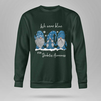 We Wear Blue For Diabetes Awareness Blue Gnome Dab2345