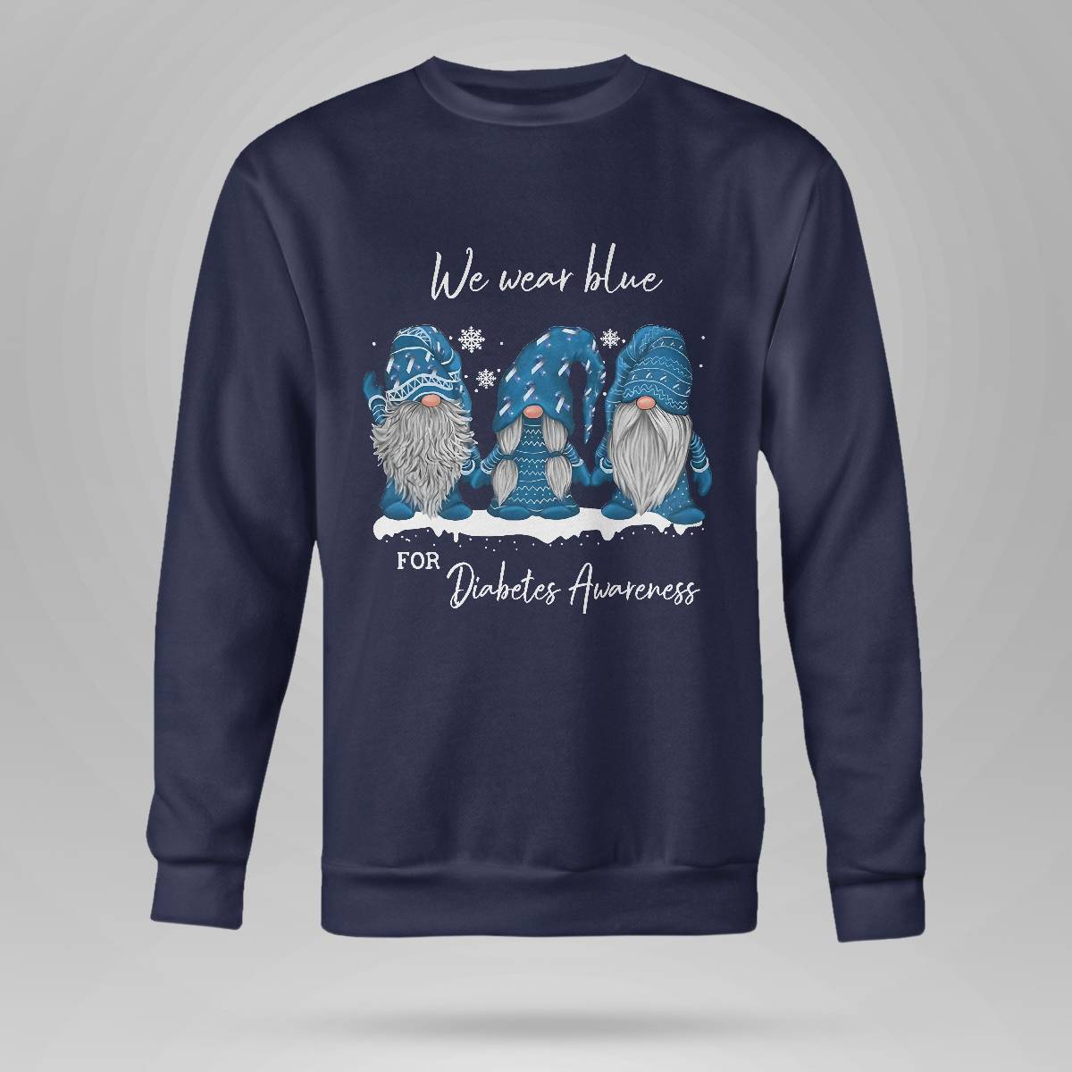 We Wear Blue For Diabetes Awareness Blue Gnome Dab2345