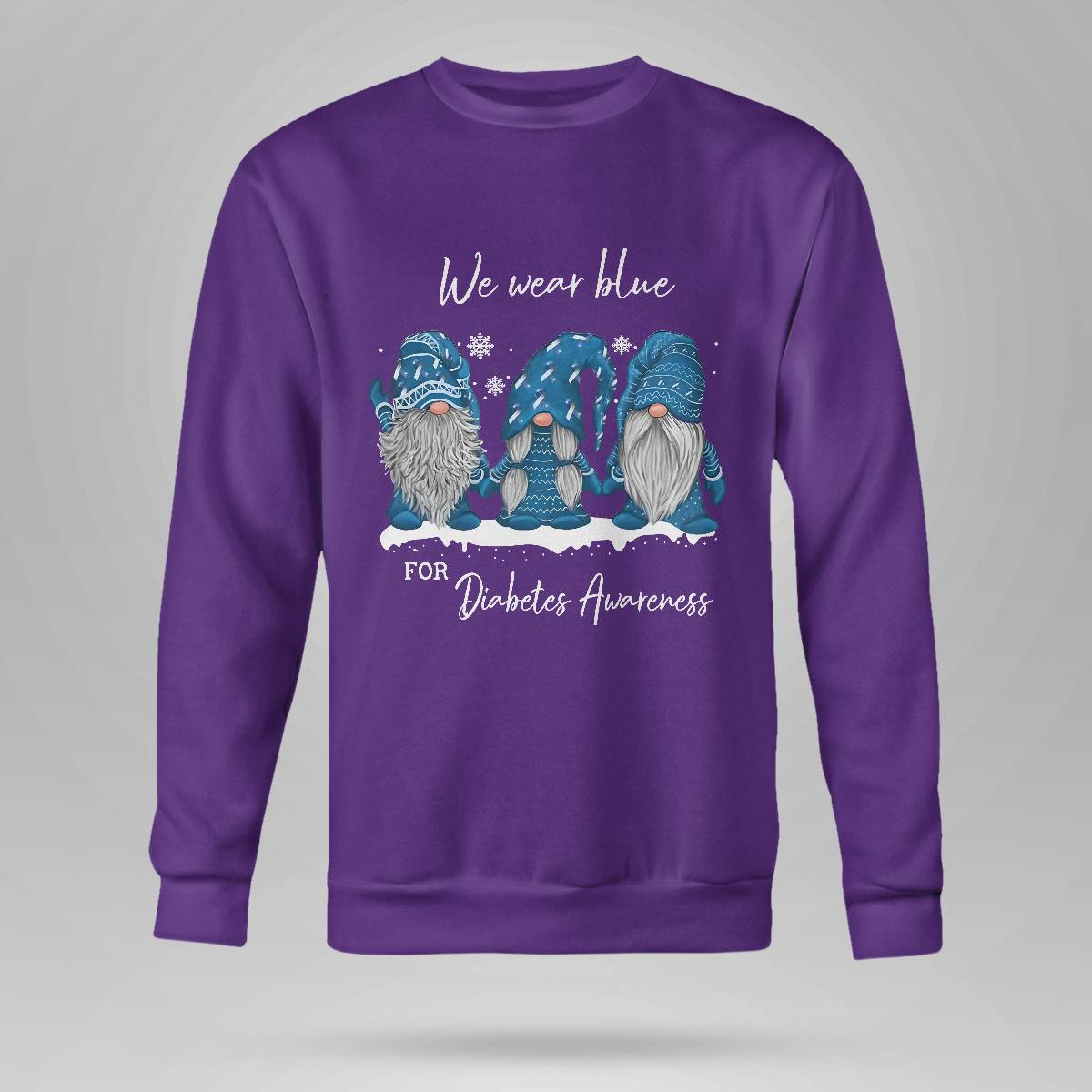 We Wear Blue For Diabetes Awareness Blue Gnome Dab2345