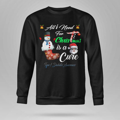 All i Need For Christmas Is A Cure Type 1 Diabetes Awareness Dab2345