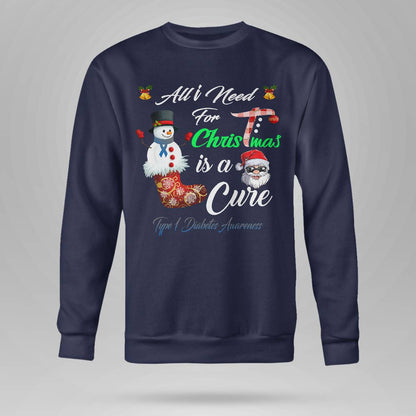 All i Need For Christmas Is A Cure Type 1 Diabetes Awareness Dab2345