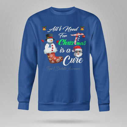 All i Need For Christmas Is A Cure Type 1 Diabetes Awareness Dab2345