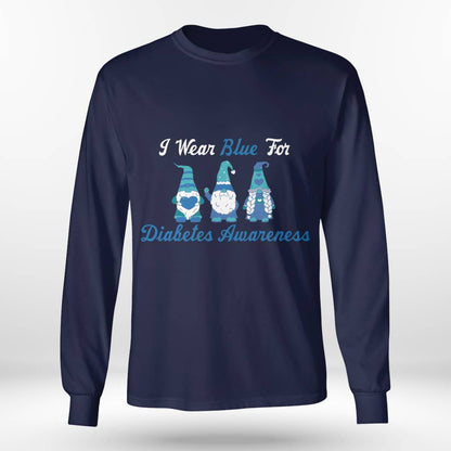 I Wear Blue for Diabetes Awareness Gnomes Dab2345