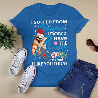 Diabetes Sloth Christmas Awareness Dab2345