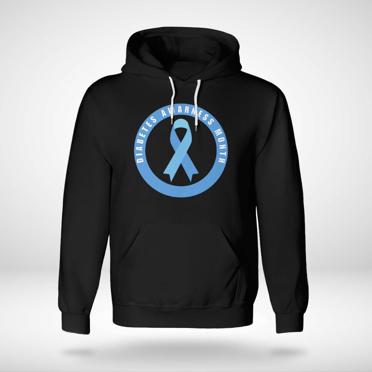 Diabetes Awareness Month Blue Love Ribbon Support T1D T2D Dab2345