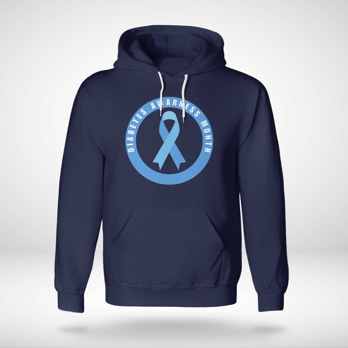 Diabetes Awareness Month Blue Love Ribbon Support T1D T2D Dab2345