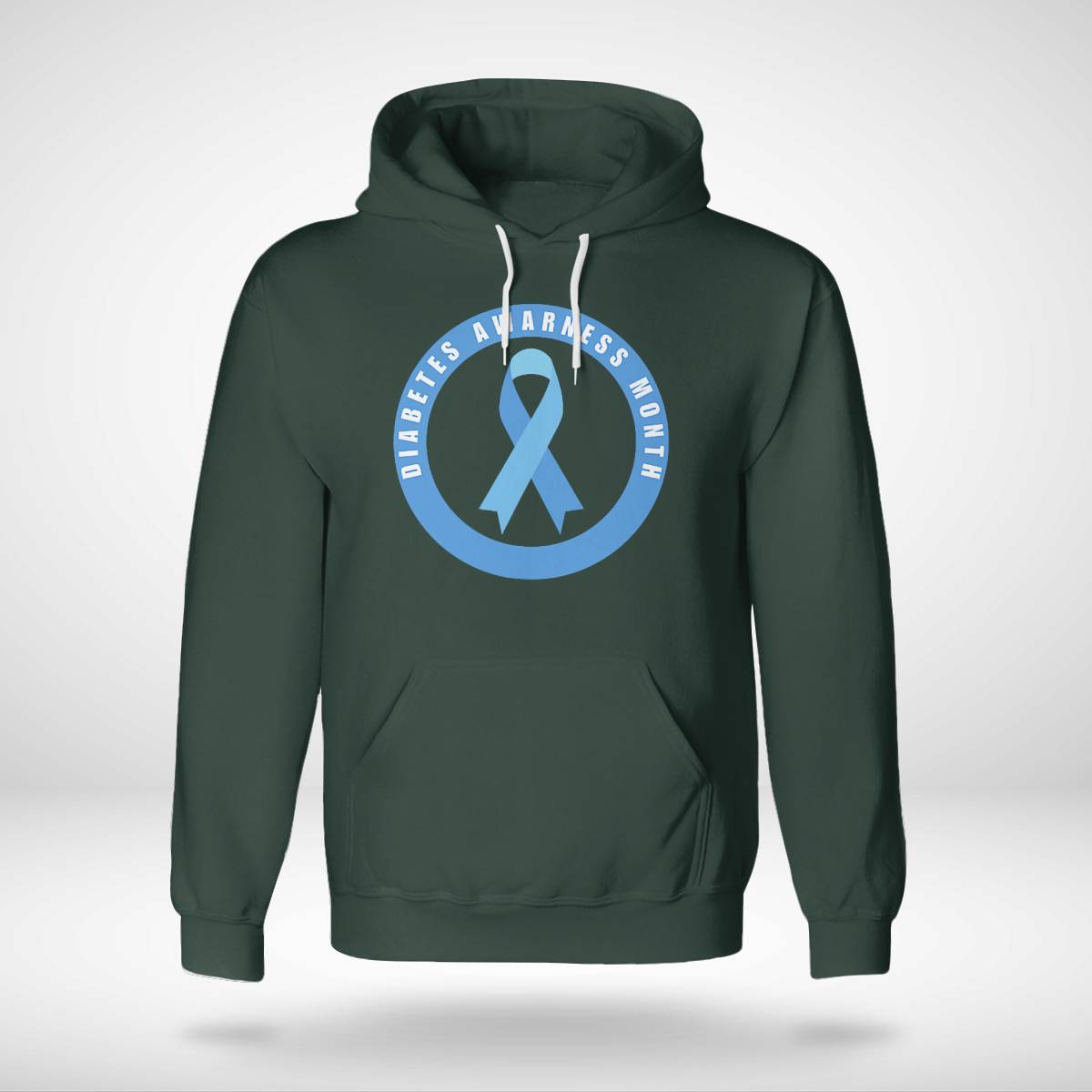 Diabetes Awareness Month Blue Love Ribbon Support T1D T2D Dab2345