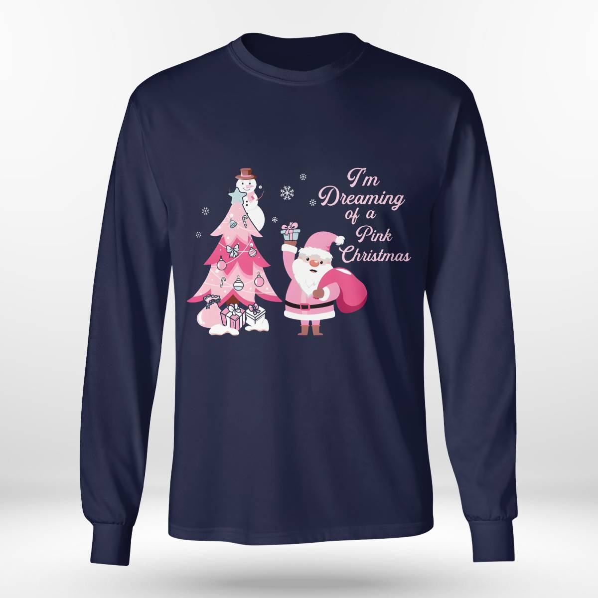 I Am Dreaming Of A Xmas with Pink Santa Christmas Brc2345