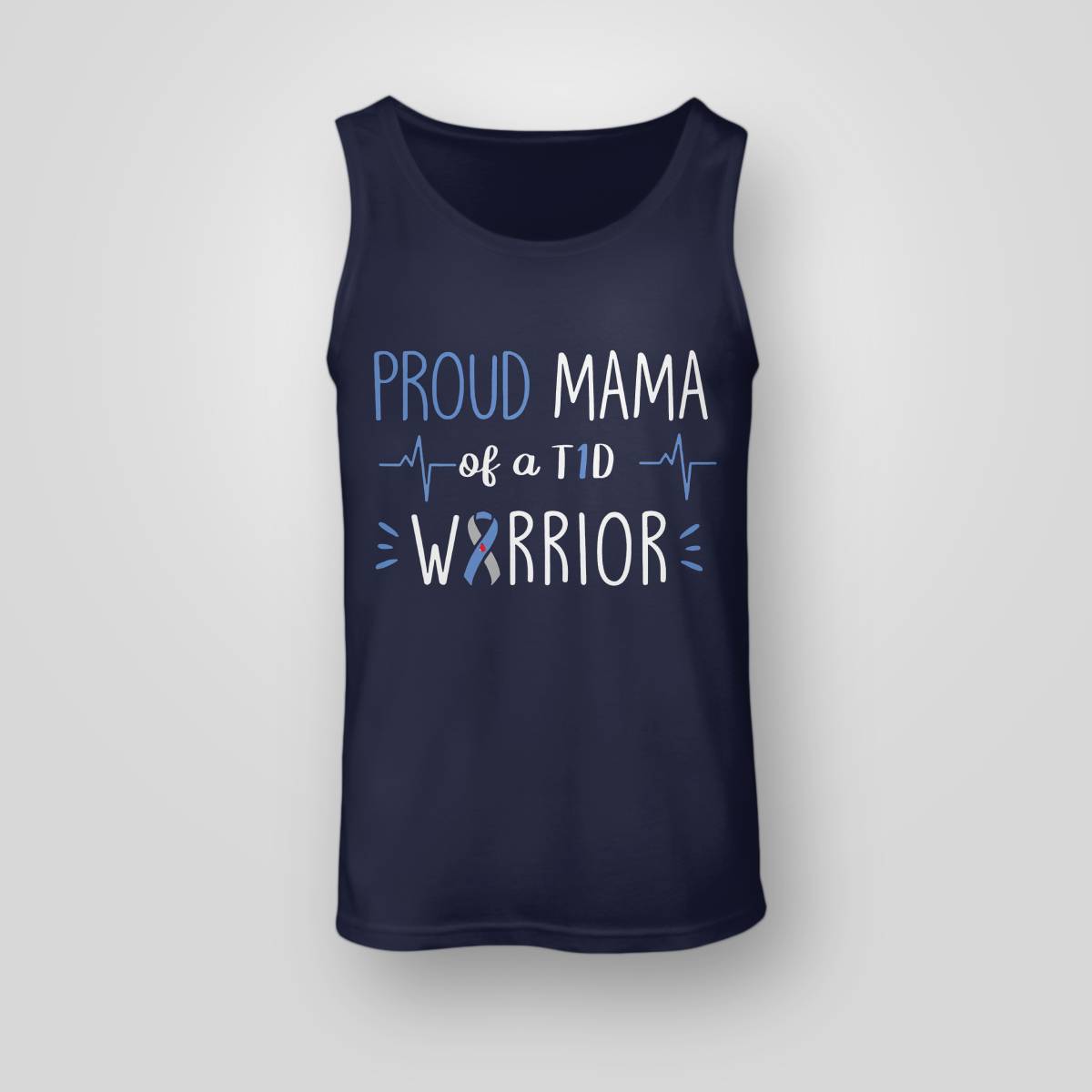T1D Proud Mama Diabetes Awareness Blue Ribbon Month Gift Dab2345
