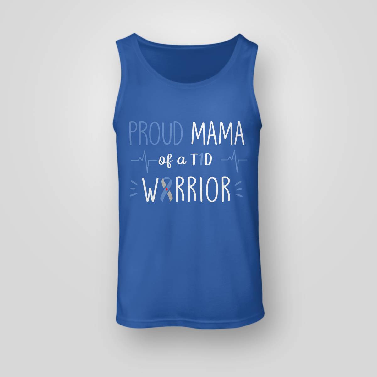 T1D Proud Mama Diabetes Awareness Blue Ribbon Month Gift Dab2345