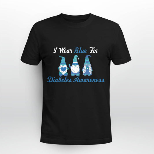 I Wear Blue for Diabetes Awareness Gnomes Dab2345