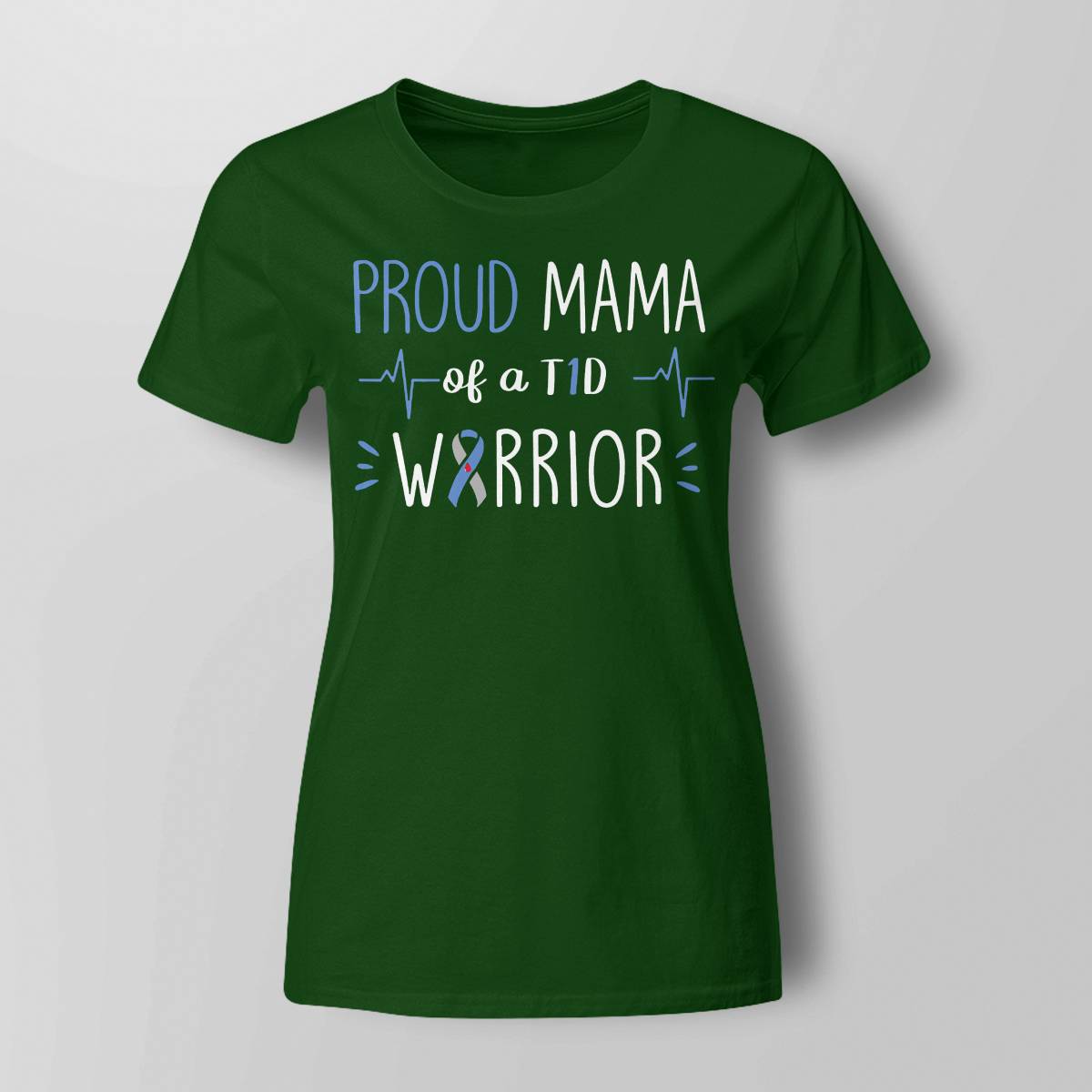 T1D Proud Mama Diabetes Awareness Blue Ribbon Month Gift Dab2345