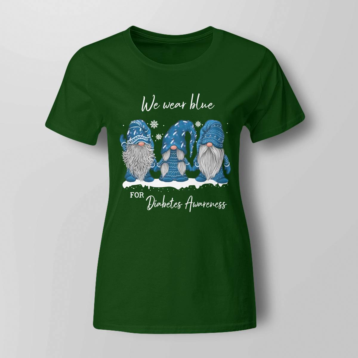 We Wear Blue For Diabetes Awareness Blue Gnome Dab2345