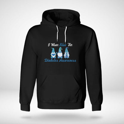 I Wear Blue for Diabetes Awareness Gnomes Dab2345