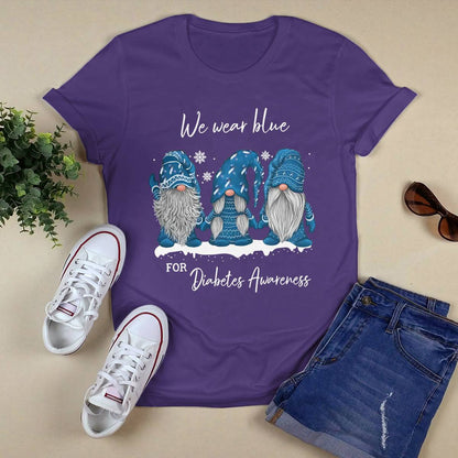 We Wear Blue For Diabetes Awareness Blue Gnome Dab2345