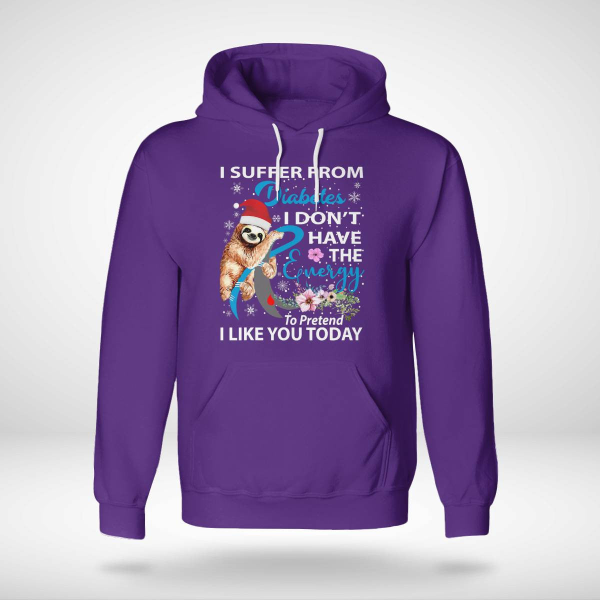 Diabetes Sloth Christmas Awareness Dab2345