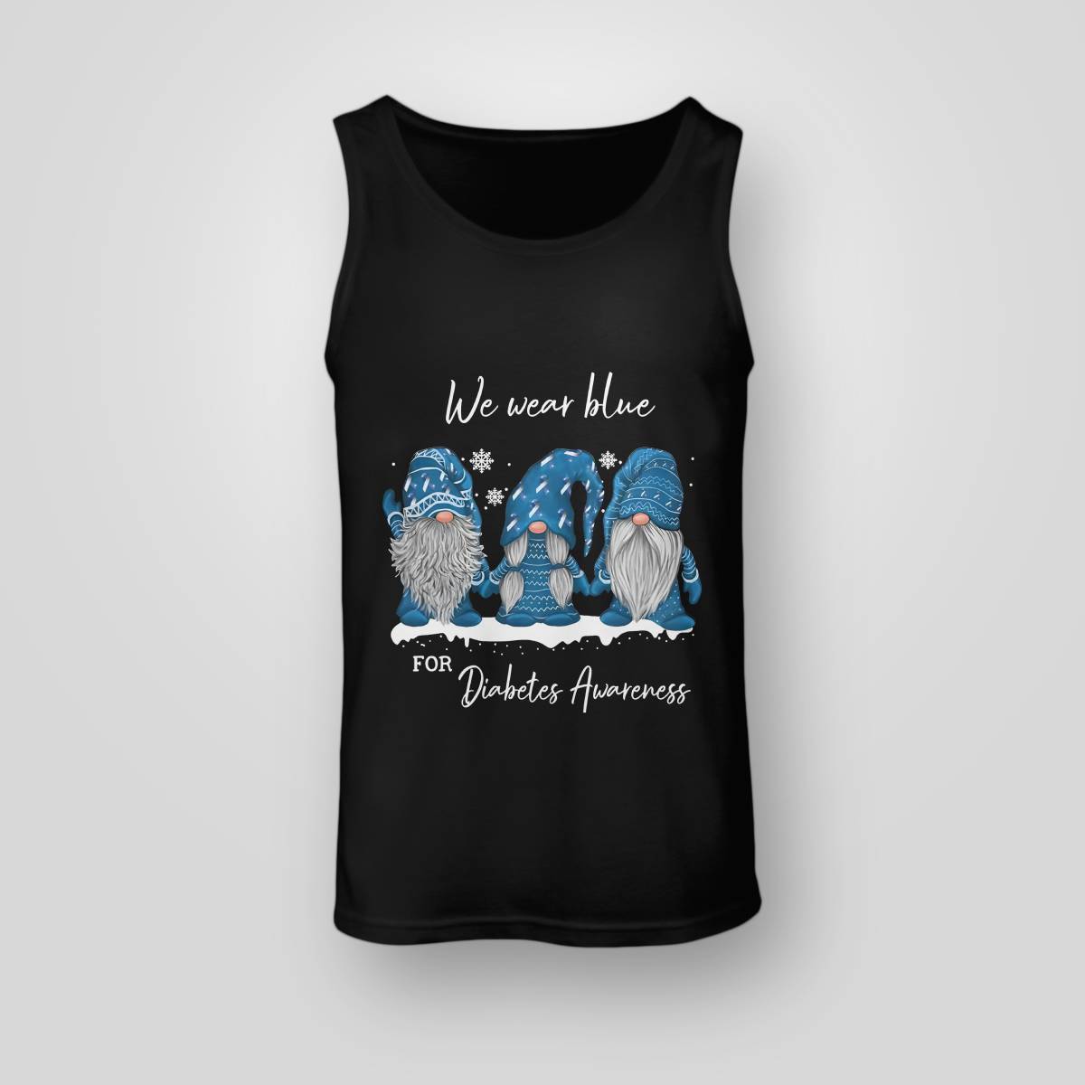 We Wear Blue For Diabetes Awareness Blue Gnome Dab2345