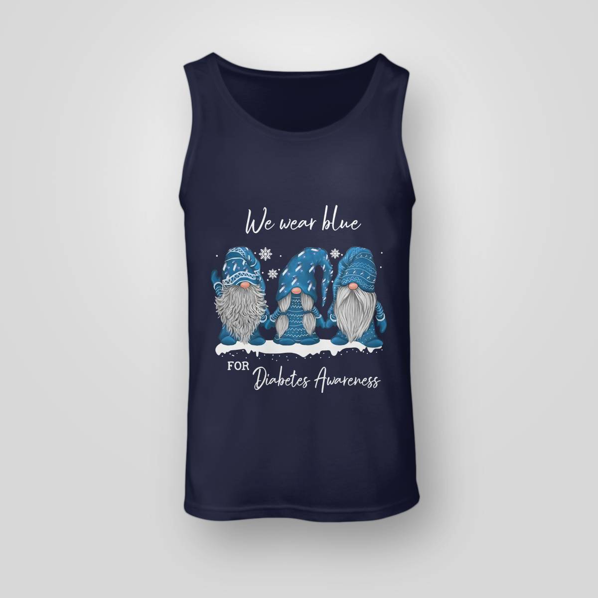 We Wear Blue For Diabetes Awareness Blue Gnome Dab2345