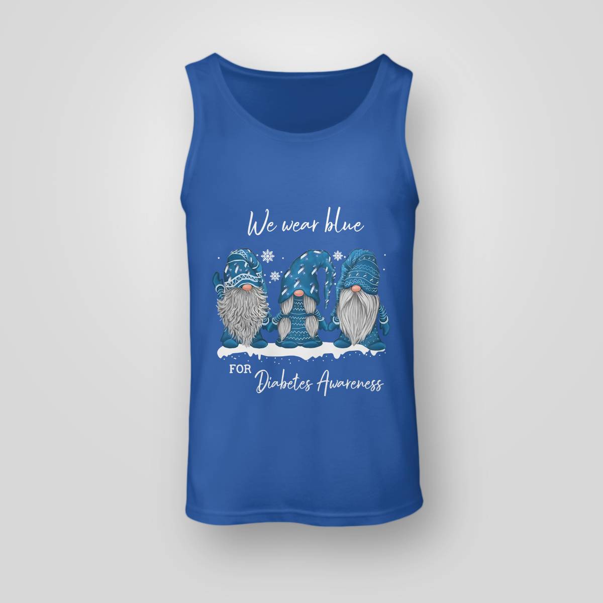 We Wear Blue For Diabetes Awareness Blue Gnome Dab2345