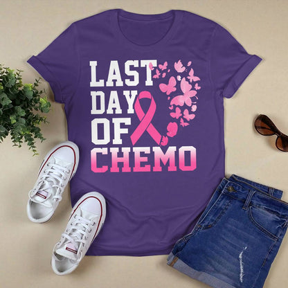 Womens Last Day Of Chemo Pink Breast Cancer Awareness Brc2344