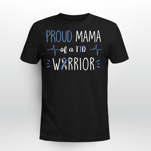 T1D Proud Mama Diabetes Awareness Blue Ribbon Month Gift Dab2345