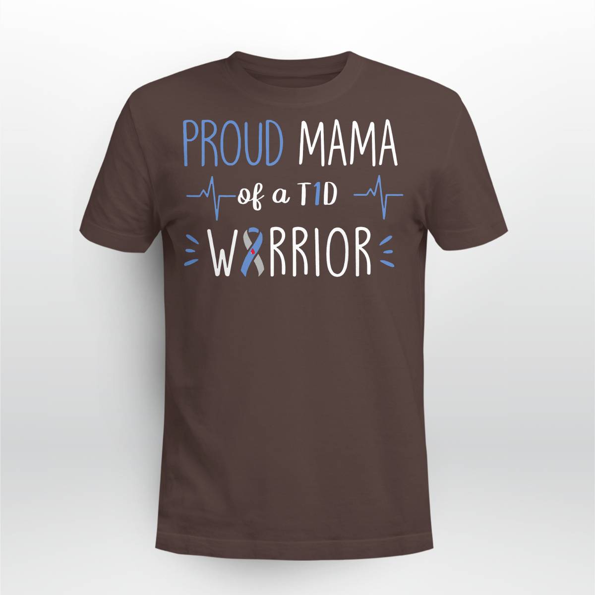 T1D Proud Mama Diabetes Awareness Blue Ribbon Month Gift Dab2345