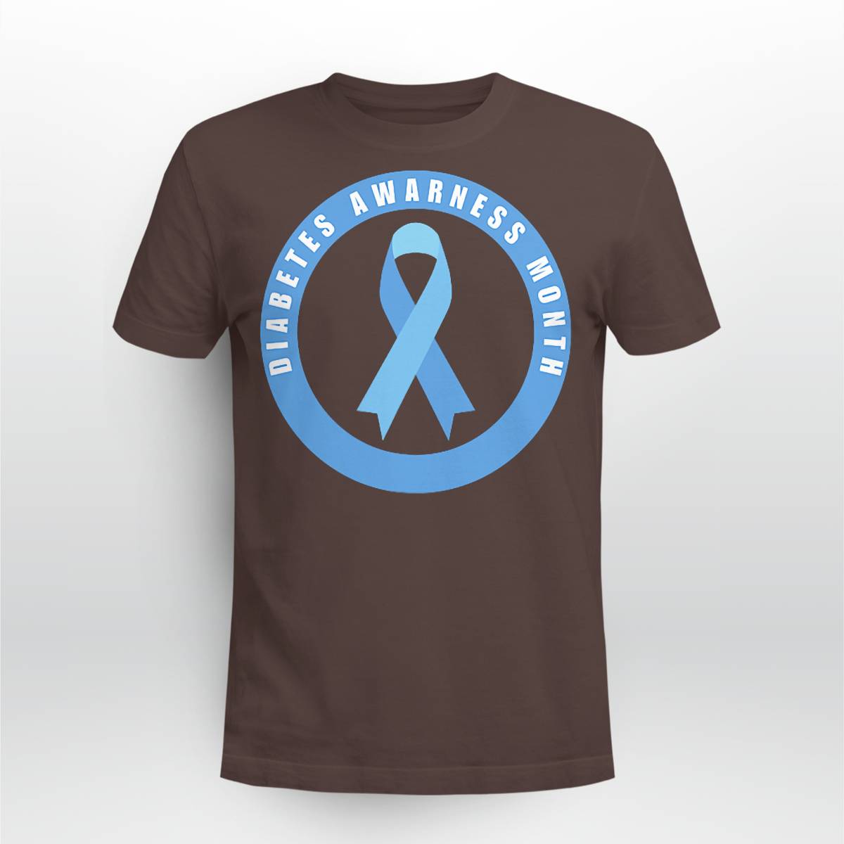 Diabetes Awareness Month Blue Love Ribbon Support T1D T2D Dab2345