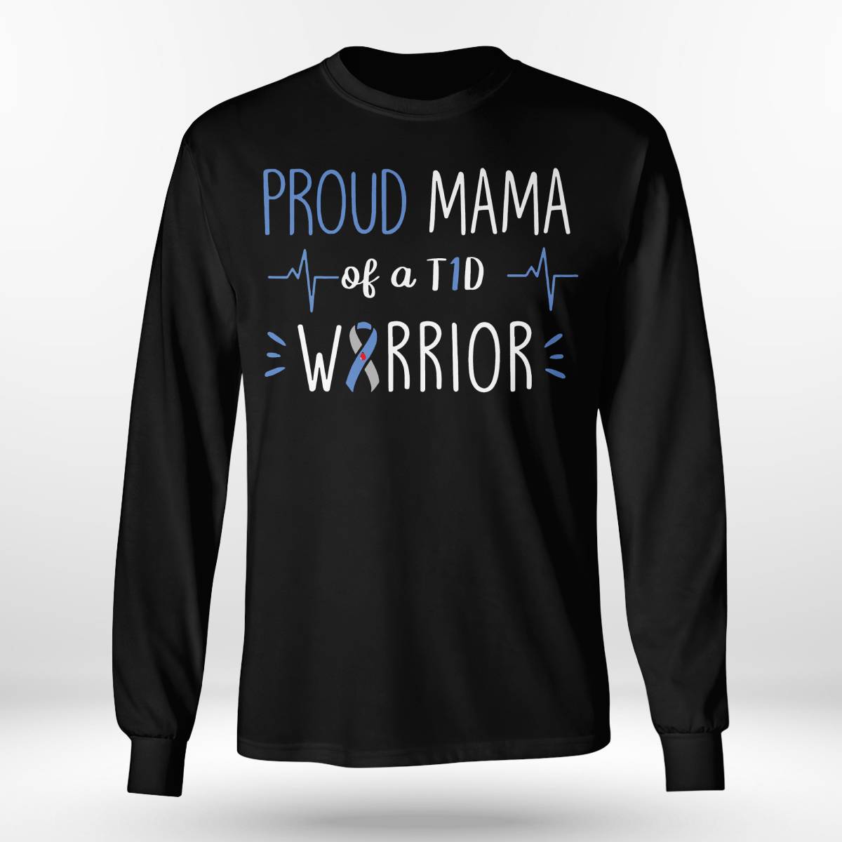 T1D Proud Mama Diabetes Awareness Blue Ribbon Month Gift Dab2345