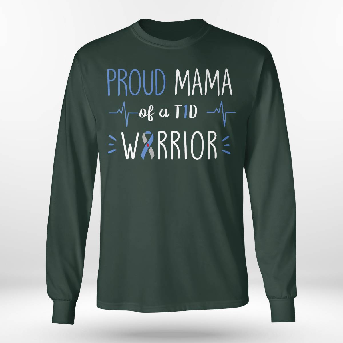 T1D Proud Mama Diabetes Awareness Blue Ribbon Month Gift Dab2345
