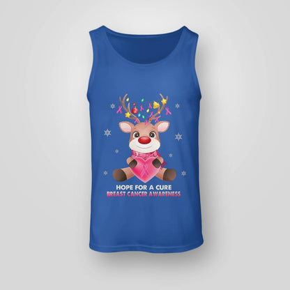 Breast Cancer Christmas Reindeer Pink Ribbon Xmas Brc2345