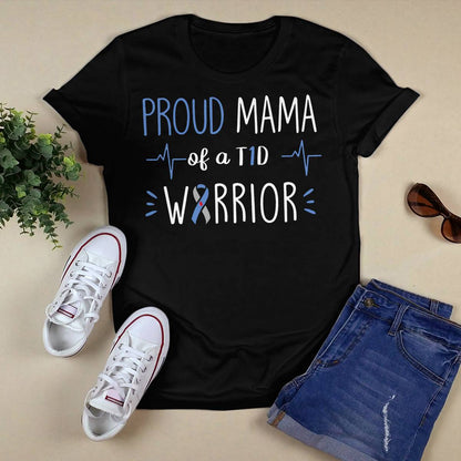 T1D Proud Mama Diabetes Awareness Blue Ribbon Month Gift Dab2345
