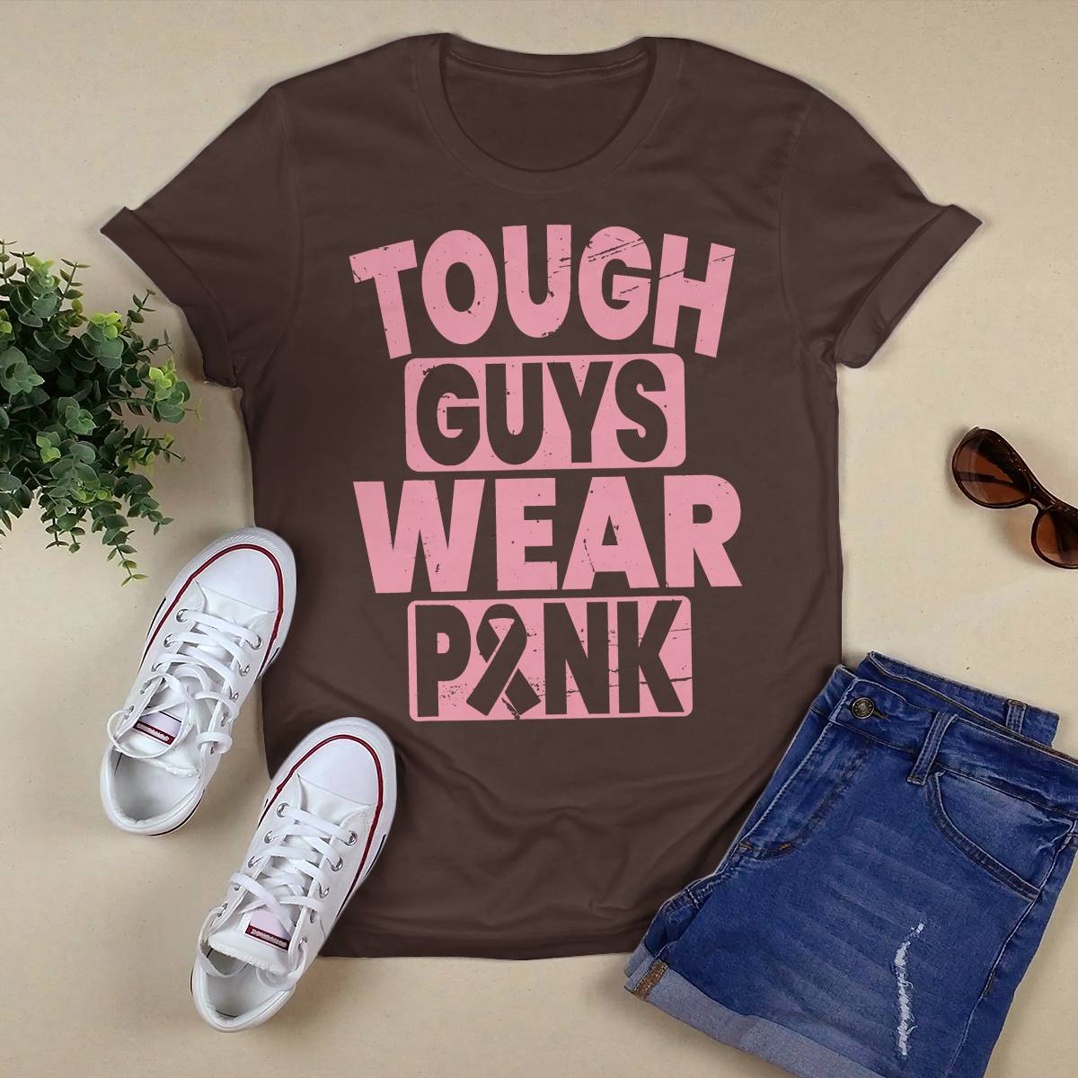 Tough Guys Wear Pink Breast Cancer Awareness Boys Brc2344