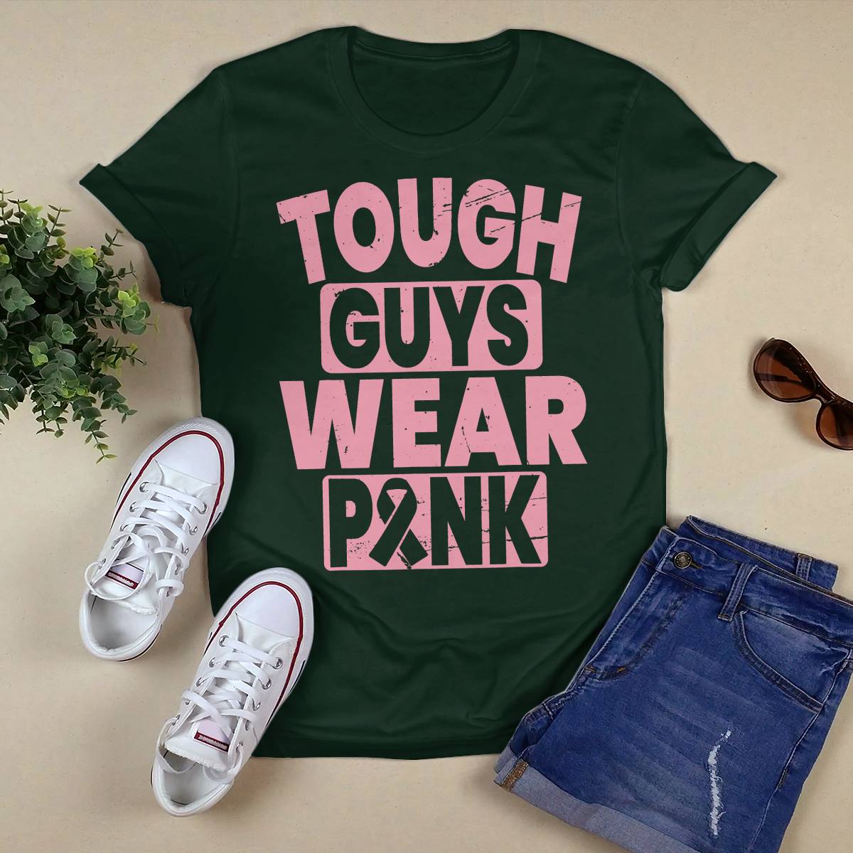Tough Guys Wear Pink Breast Cancer Awareness Boys Brc2344