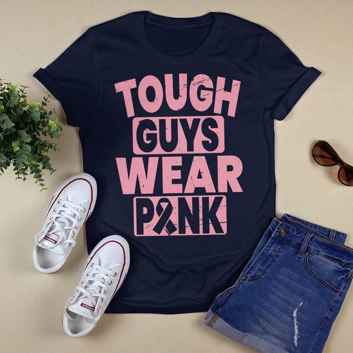 Tough Guys Wear Pink Breast Cancer Awareness Boys Brc2344