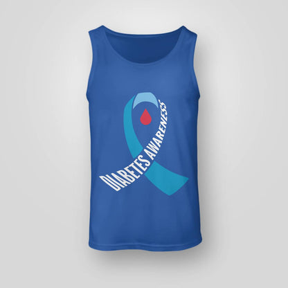 Diabetes Awareness Month Blue Love Ribbon Support T1D T2D Dab2345