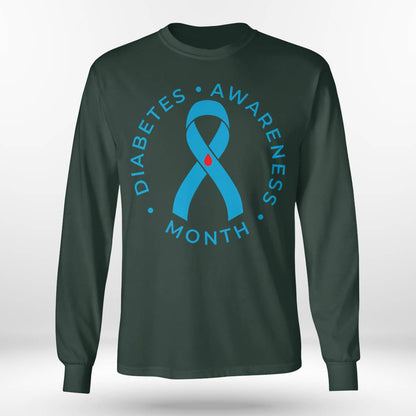 Diabetes Awareness Ribbon Type 1 One Two 2 T1D Dab2345