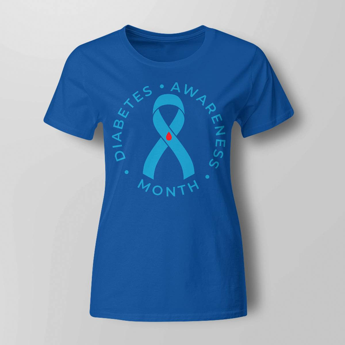 Diabetes Awareness Ribbon Type 1 One Two 2 T1D Dab2345
