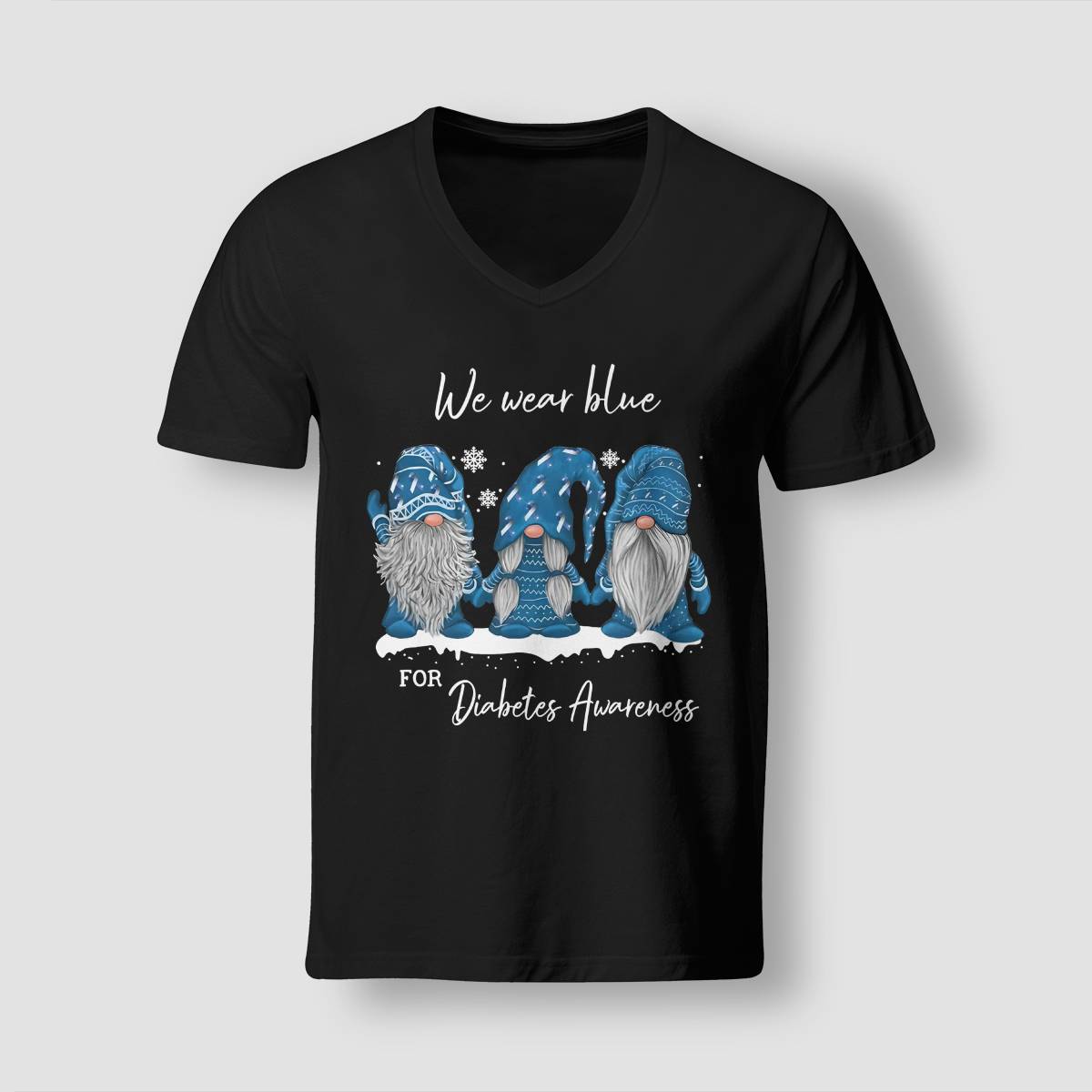 We Wear Blue For Diabetes Awareness Blue Gnome Dab2345