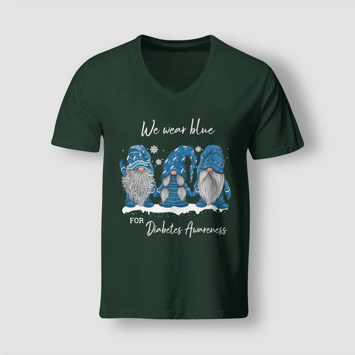 We Wear Blue For Diabetes Awareness Blue Gnome Dab2345