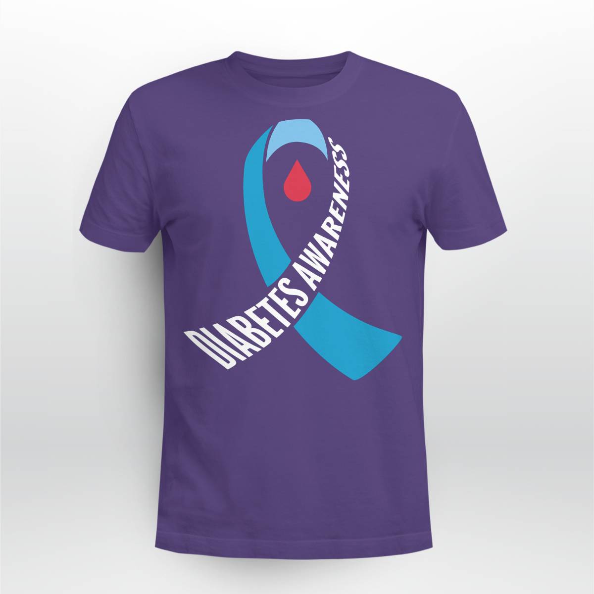 Diabetes Awareness Month Blue Love Ribbon Support T1D T2D Dab2345