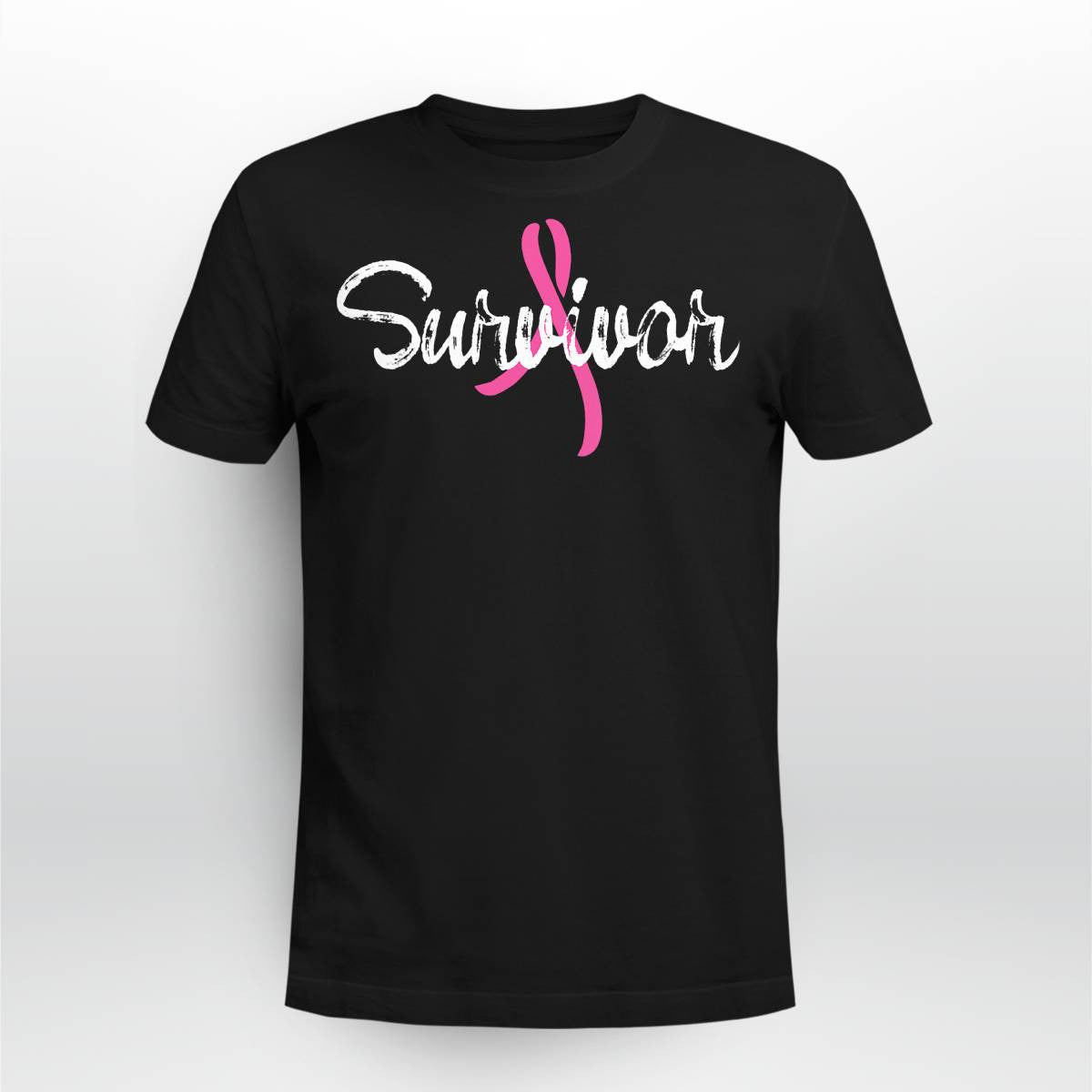 Womens Breast Cancer Awareness Survivor Pink Ribbon Gift V-Neck Brc2344