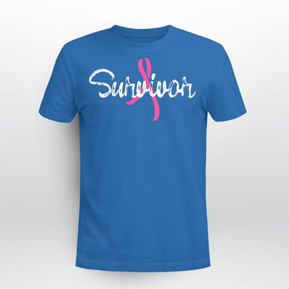 Womens Breast Cancer Awareness Survivor Pink Ribbon Gift V-Neck Brc2344