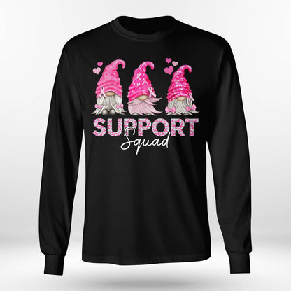 Funny Gnomies Support Squad Breast Cancer Awareness Month Brc2344