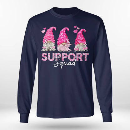Funny Gnomies Support Squad Breast Cancer Awareness Month Brc2344