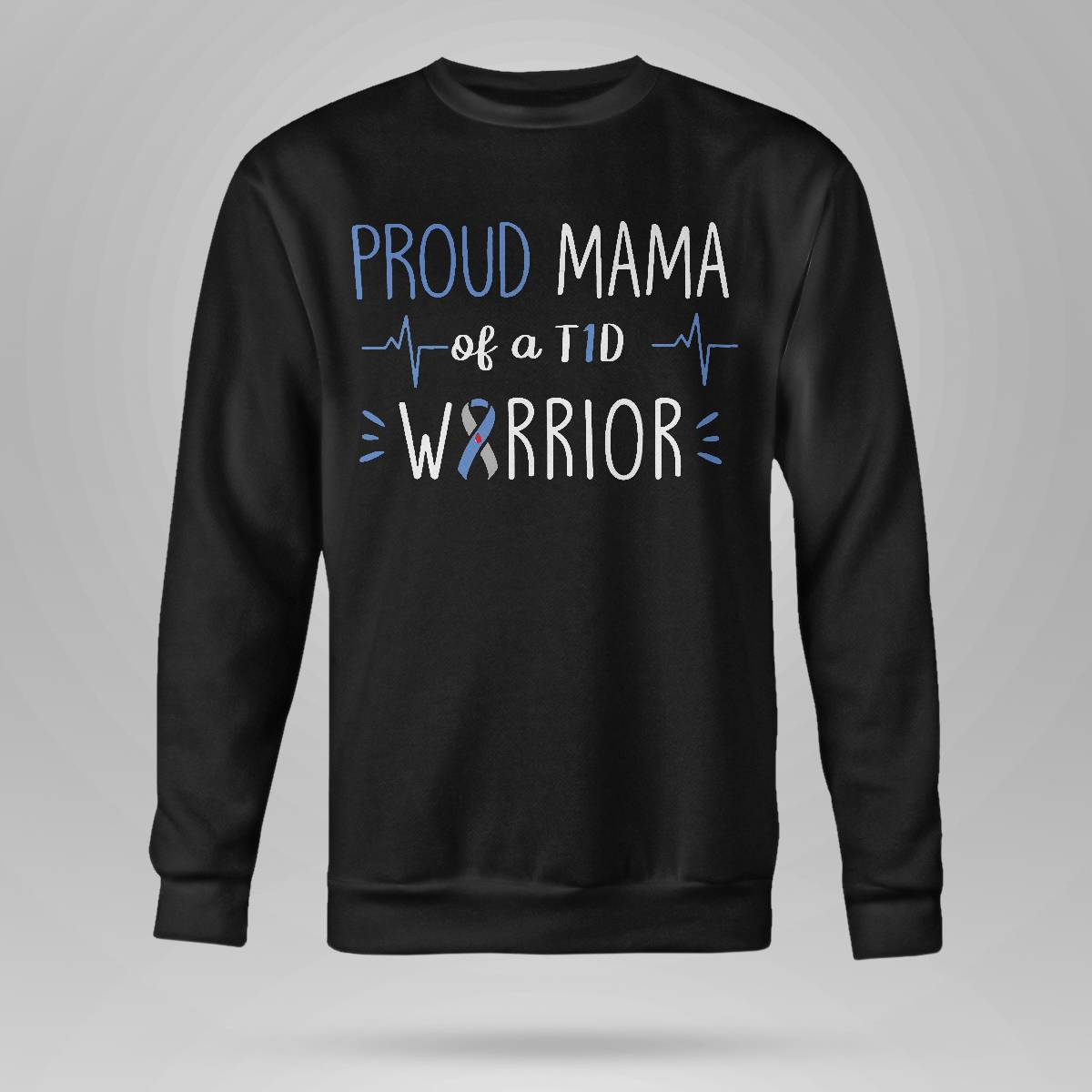 T1D Proud Mama Diabetes Awareness Blue Ribbon Month Gift Dab2345