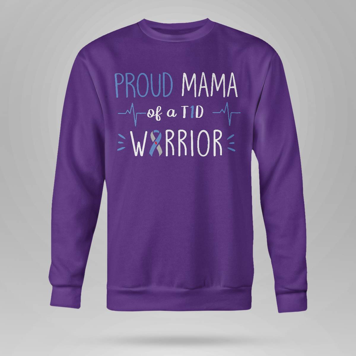 T1D Proud Mama Diabetes Awareness Blue Ribbon Month Gift Dab2345