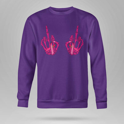 Funny Middle Finger Curse Word Breast Cancer Breast Support Brc2344